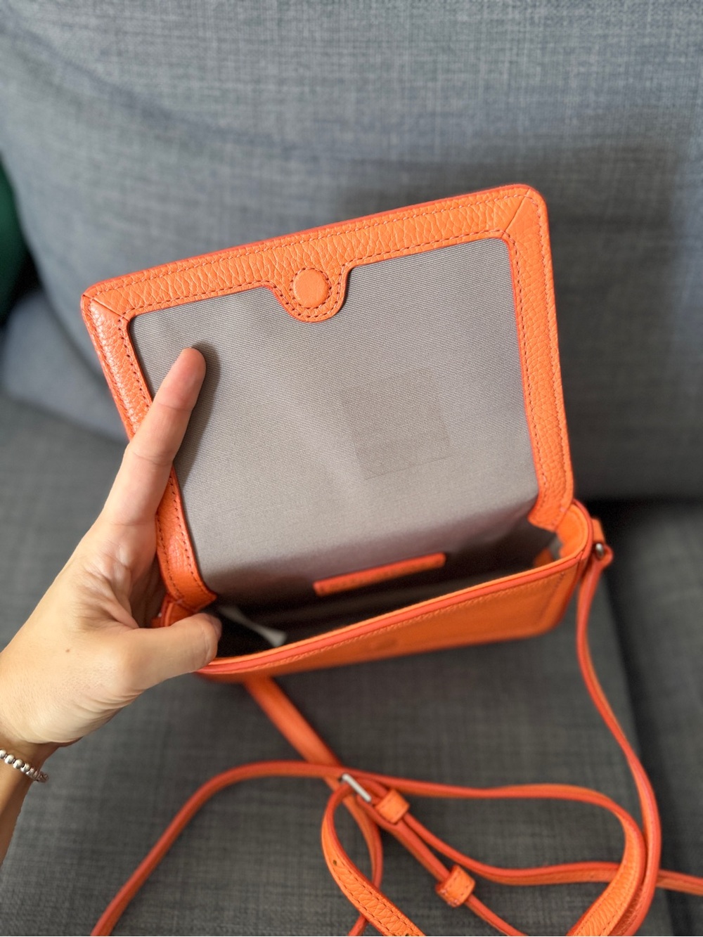 Marc Jacobs Orange Leather Mini Crossbody Bag - Picture 4 of 7